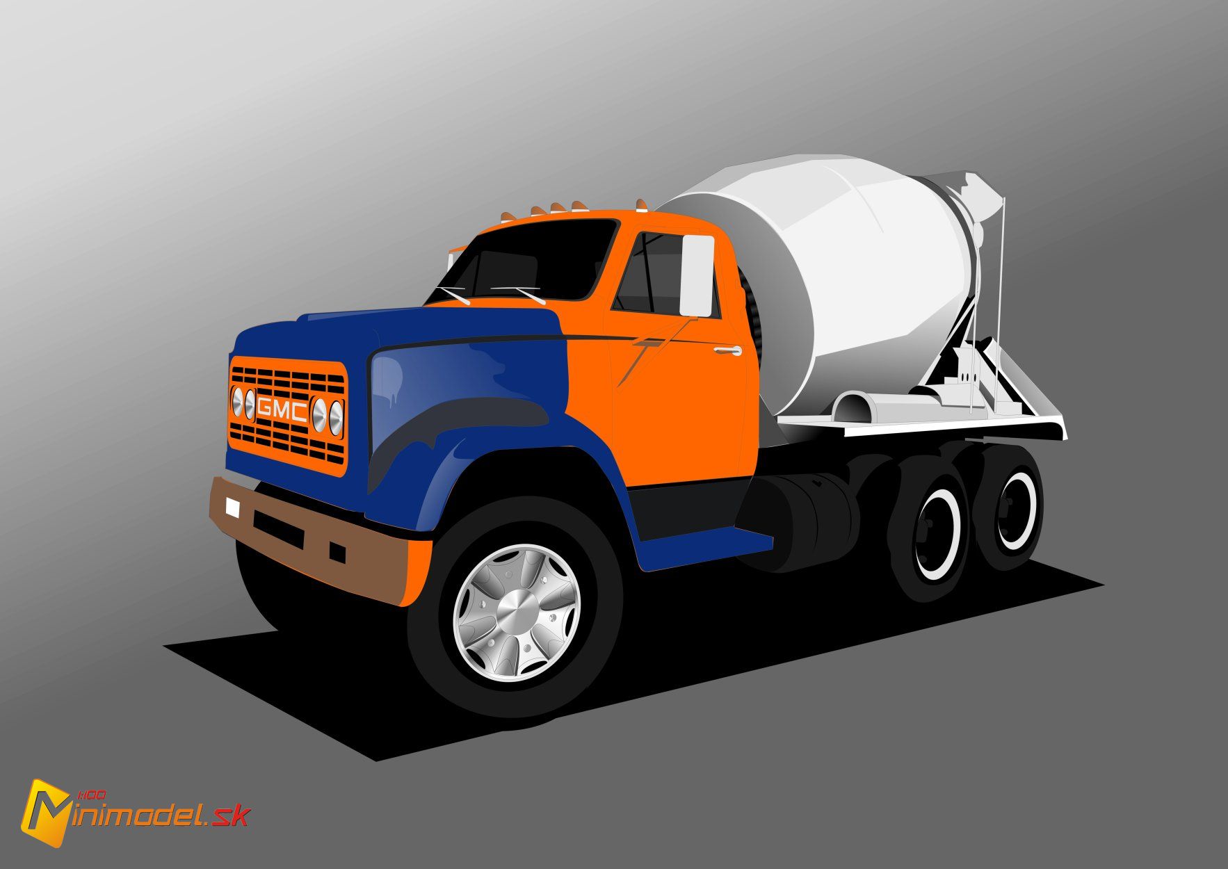 FE2999 GMC BRIGADIER CONCRETE MIXER Minimodel 